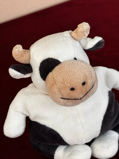 Jellycat Comfie Cow - Small Velour Beanie Cow - Tiny Cow 5” Retired 1999