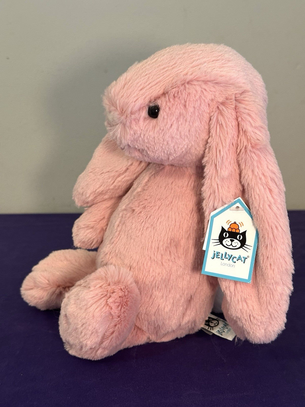 NUOVO coniglietto Jellycat Medium Bashful Petal nuovo con etichette coniglio rosa caldo raro ritirato 12"-