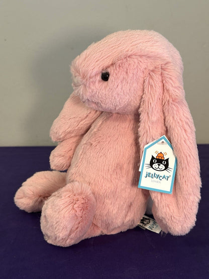 NUOVO coniglietto Jellycat Medium Bashful Petal nuovo con etichette coniglio rosa caldo raro ritirato 12"-