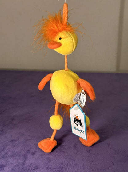 NUOVO Jellycat Wobbly Bobbly pulcino nuovo con etichette vintage pulcino giallo raro uccellino anatra in pensione-