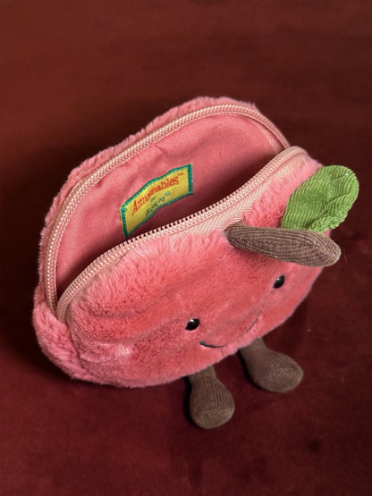 Jellycat Borsa Ciliegia Amusabile Ritirata HTF Frutta Cibo Ciliegie Morbida Rara Peluche-