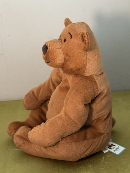NUOVO Jellycat Rumpletum Bear Nuovo con etichette Marrone Scamosciato Orso Giocattolo Morbido Beanie Ritirato 14"-