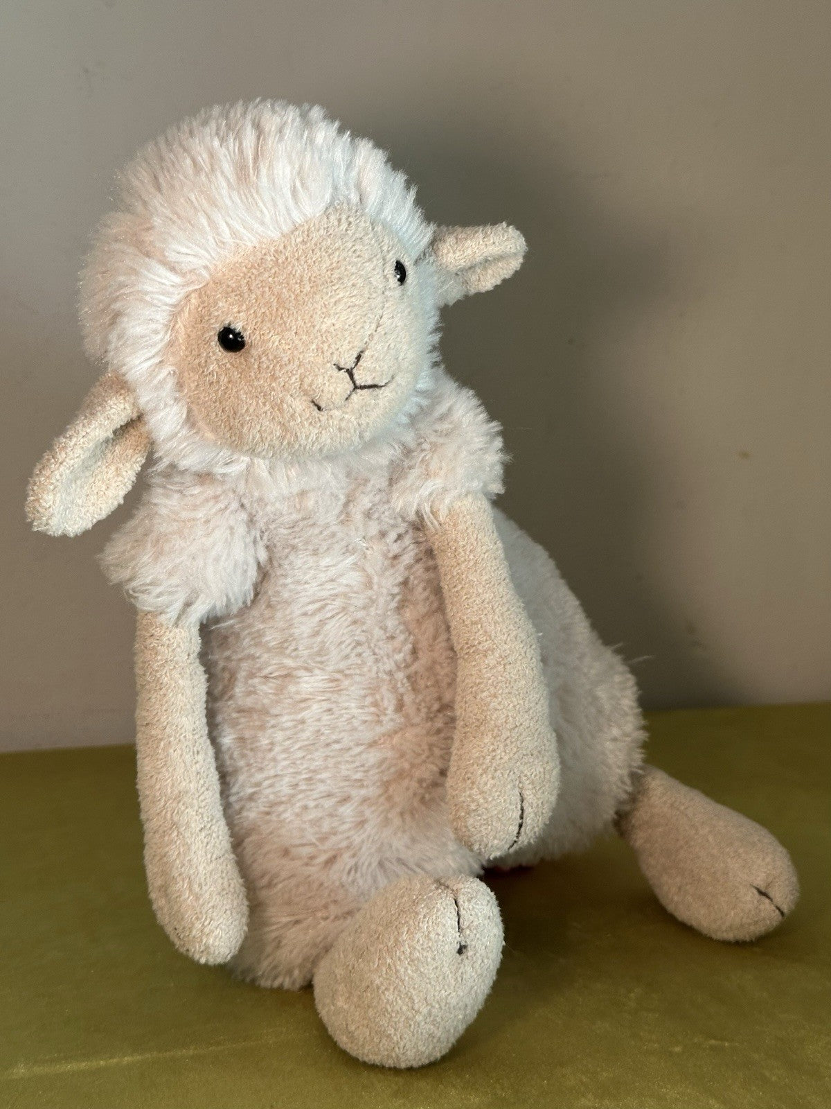 Peluche Jellycat lana pecora agnello panna morbida medio raro e ritirato-