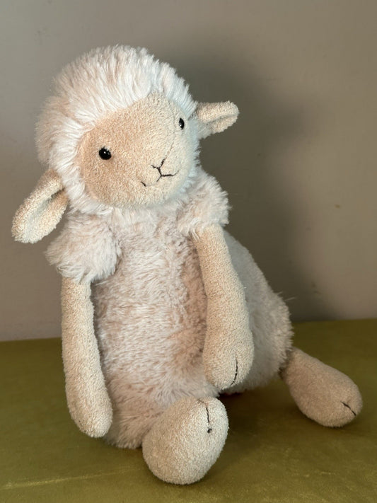Peluche Jellycat lana pecora agnello panna morbida medio raro e ritirato-