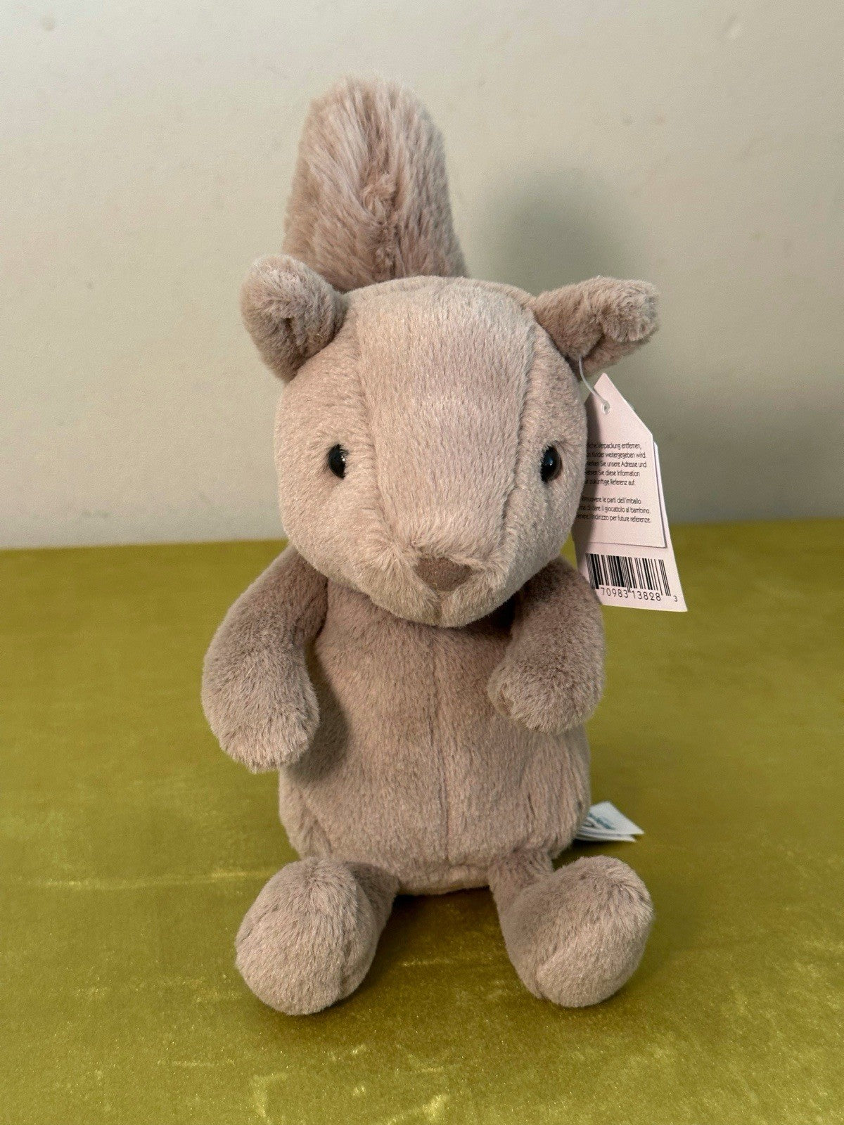 NUOVO Jellycat Willow Scoiattolo Nuovo con etichette Marrone Coda Cespugliosa Carino Ritirato Giocattolo Morbido W4SQ-
