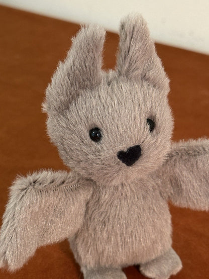 Pipistrello Jellycat Fluffy nuovo con etichette piccolo Nocturne bambino grigio 12 cm estremamente raro ritirato-