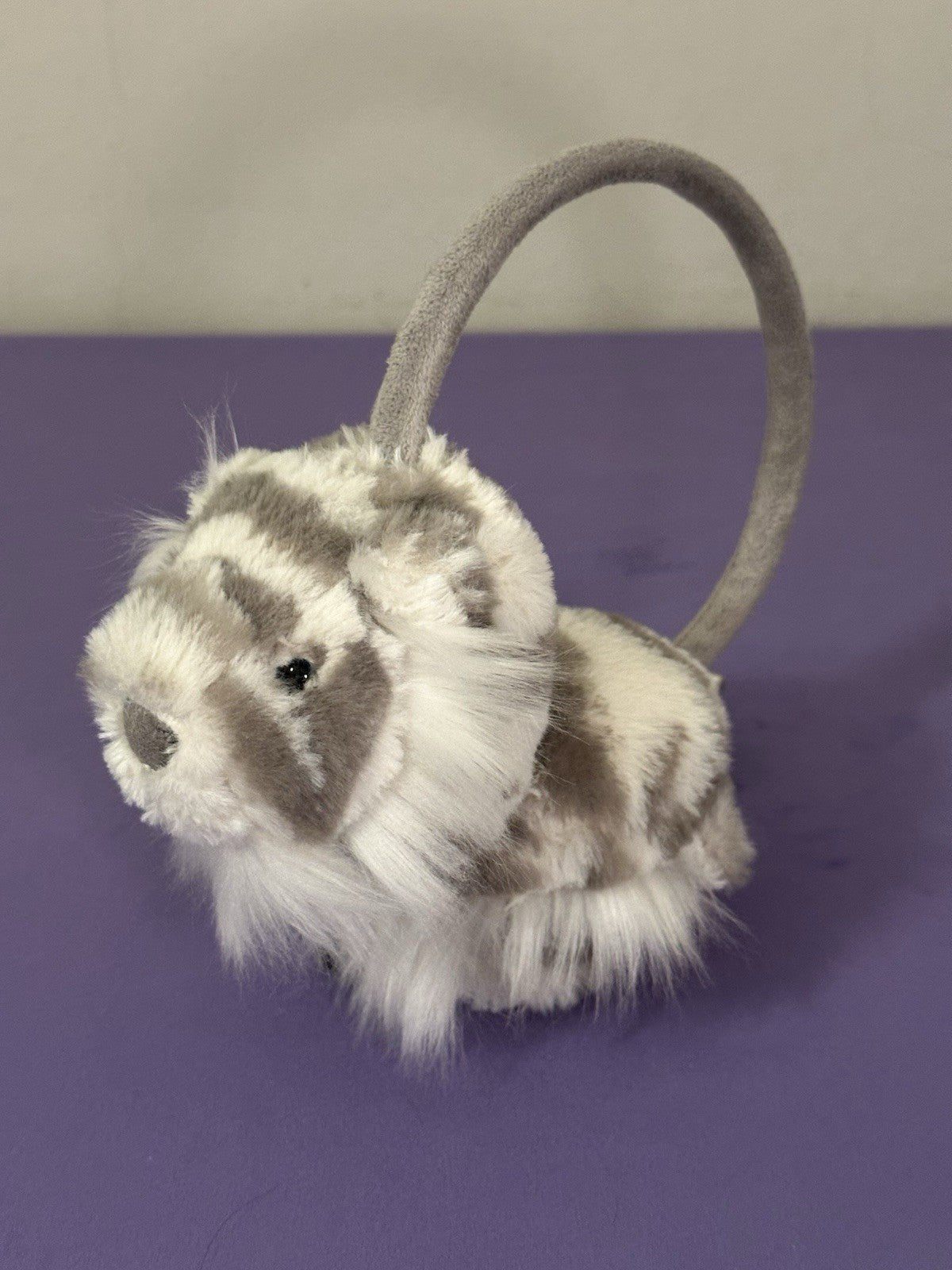 Paraorecchie Jellycat Sacha Snow Tiger nuovi senza etichette grigio e bianco morbido peluche raro ritirato-