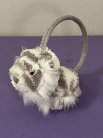 Paraorecchie Jellycat Sacha Snow Tiger nuovi senza etichette grigio e bianco morbido peluche raro ritirato-
