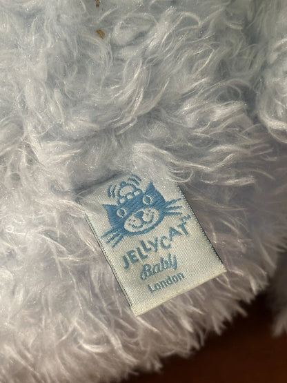 Orsacchiotto Jellycat Large Whisper Bear nuovo senza etichette raro HTF azzurro chiaro giocattolo morbido