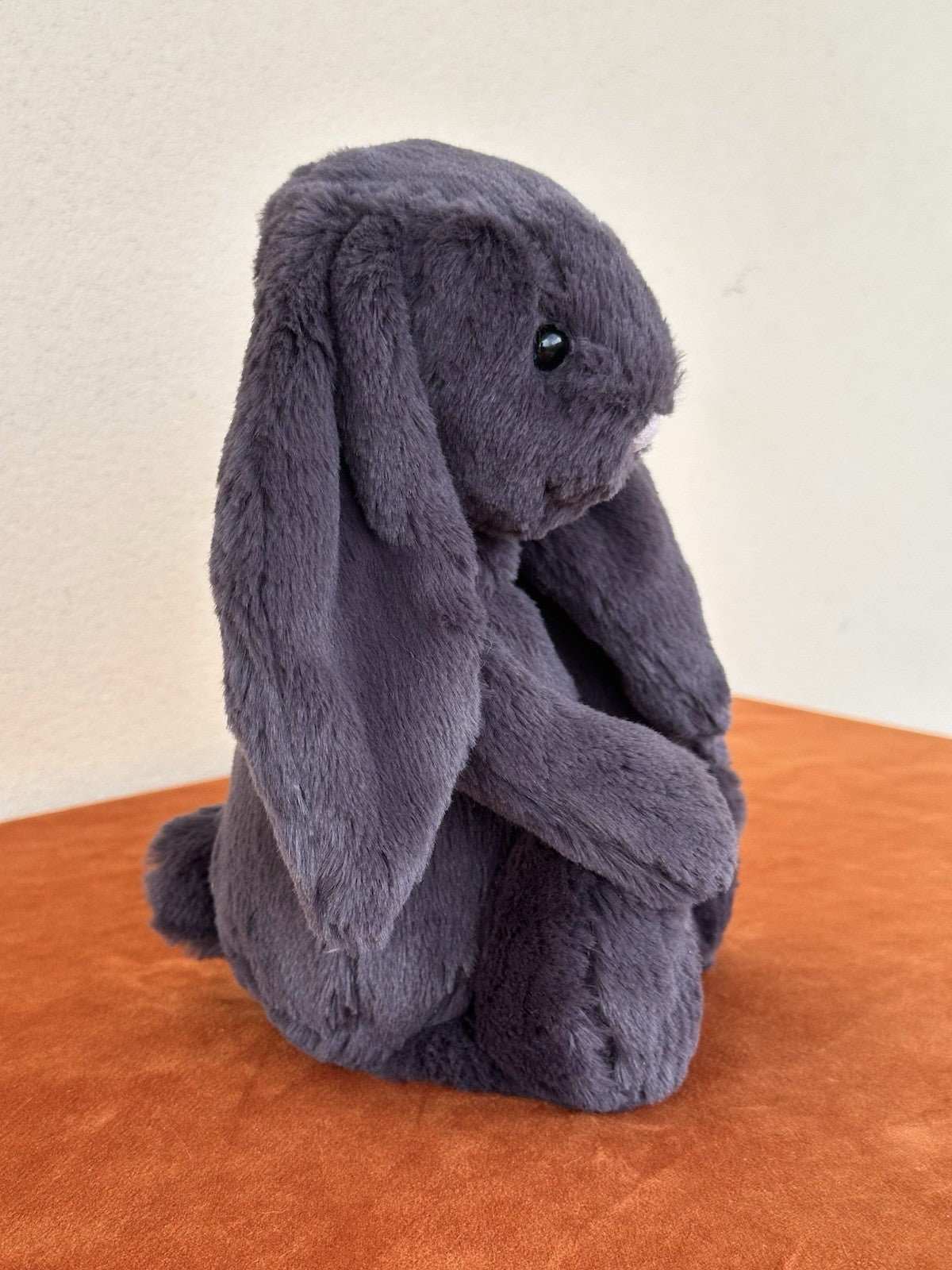 Jellycat Medium Bashful Inky Bunny BNWOT Dark Grey Rabbit Retired Rare Plush