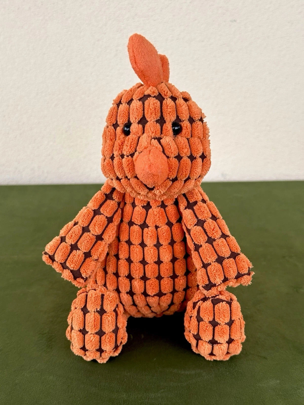 Jellycat Boppy Dino BNWOT Orange Prehistoric Dinosaur Cordy Roy cm.27 Soft Toy