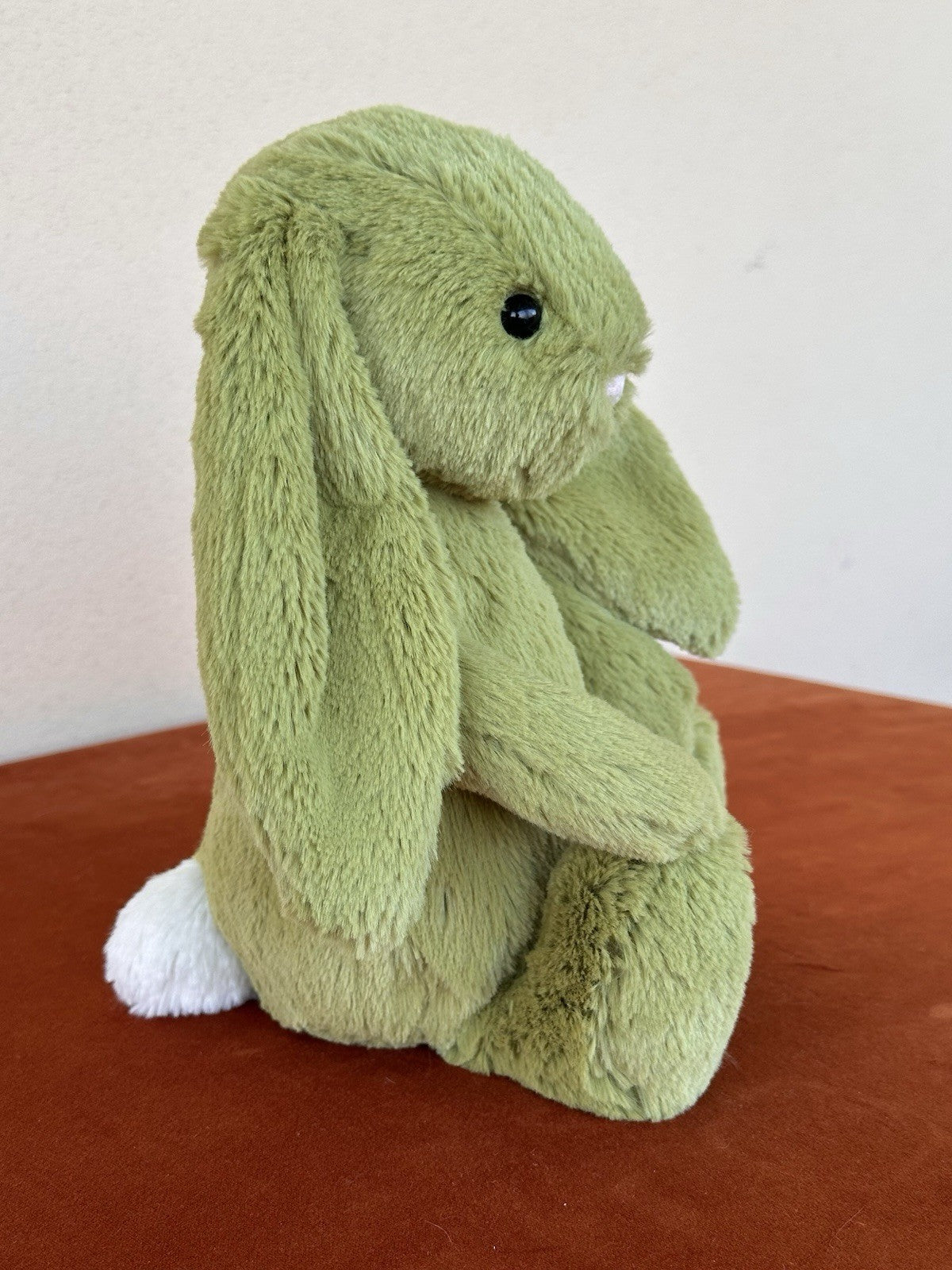 Peluche Jellycat Medium Bashful Moss Bunny nuovo senza etichette verde raro coniglio giocattolo morbido-