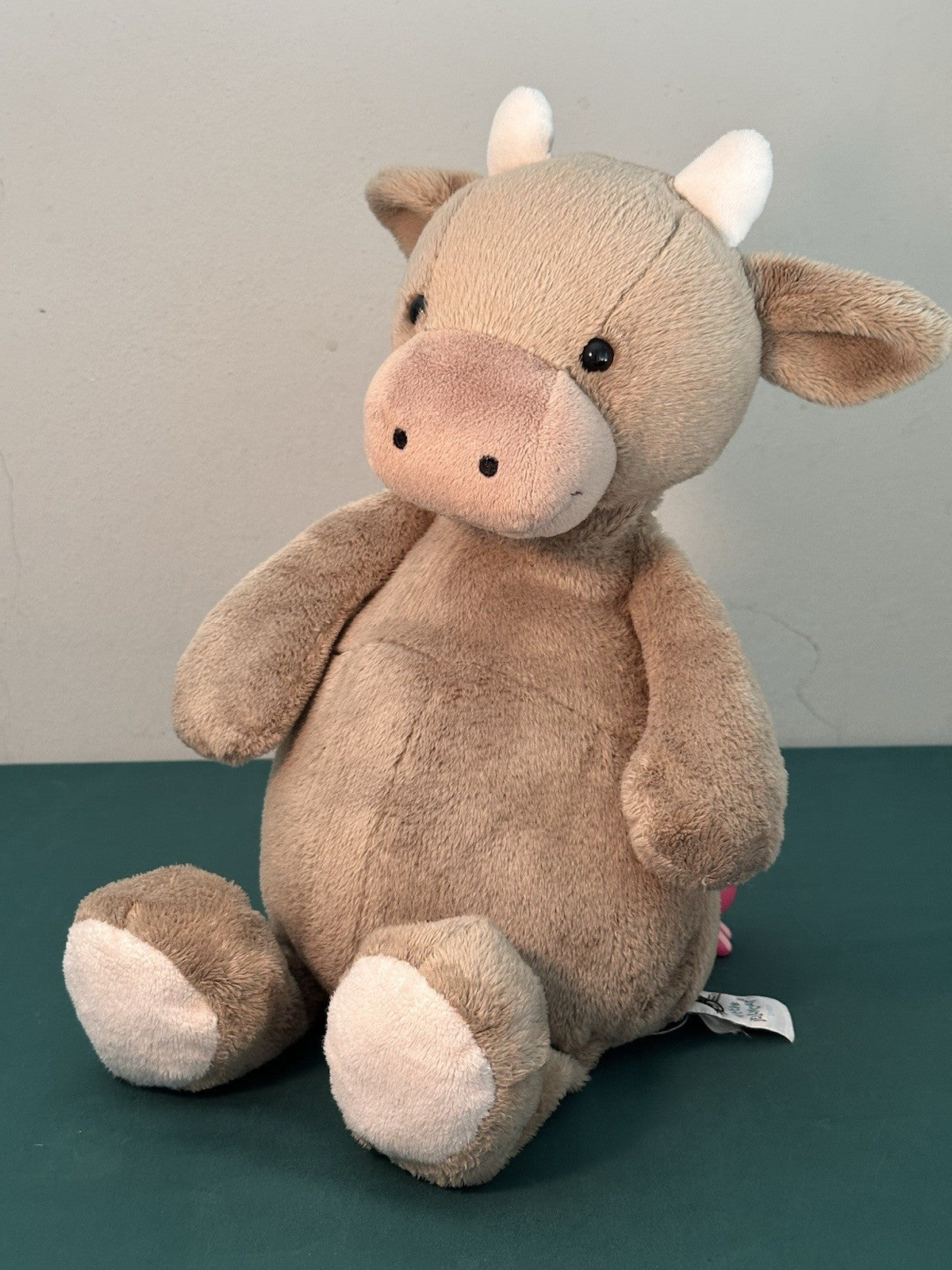 Peluche Jellycat Medium Mellymoo Cow Little Jellycat vitello marrone ritirato raro 16"-
