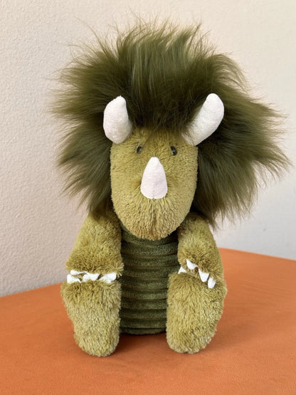 Jellycat Snagglebaggle Dennis Dino Rare Retired Prehistoric Green Dinosaur Plush