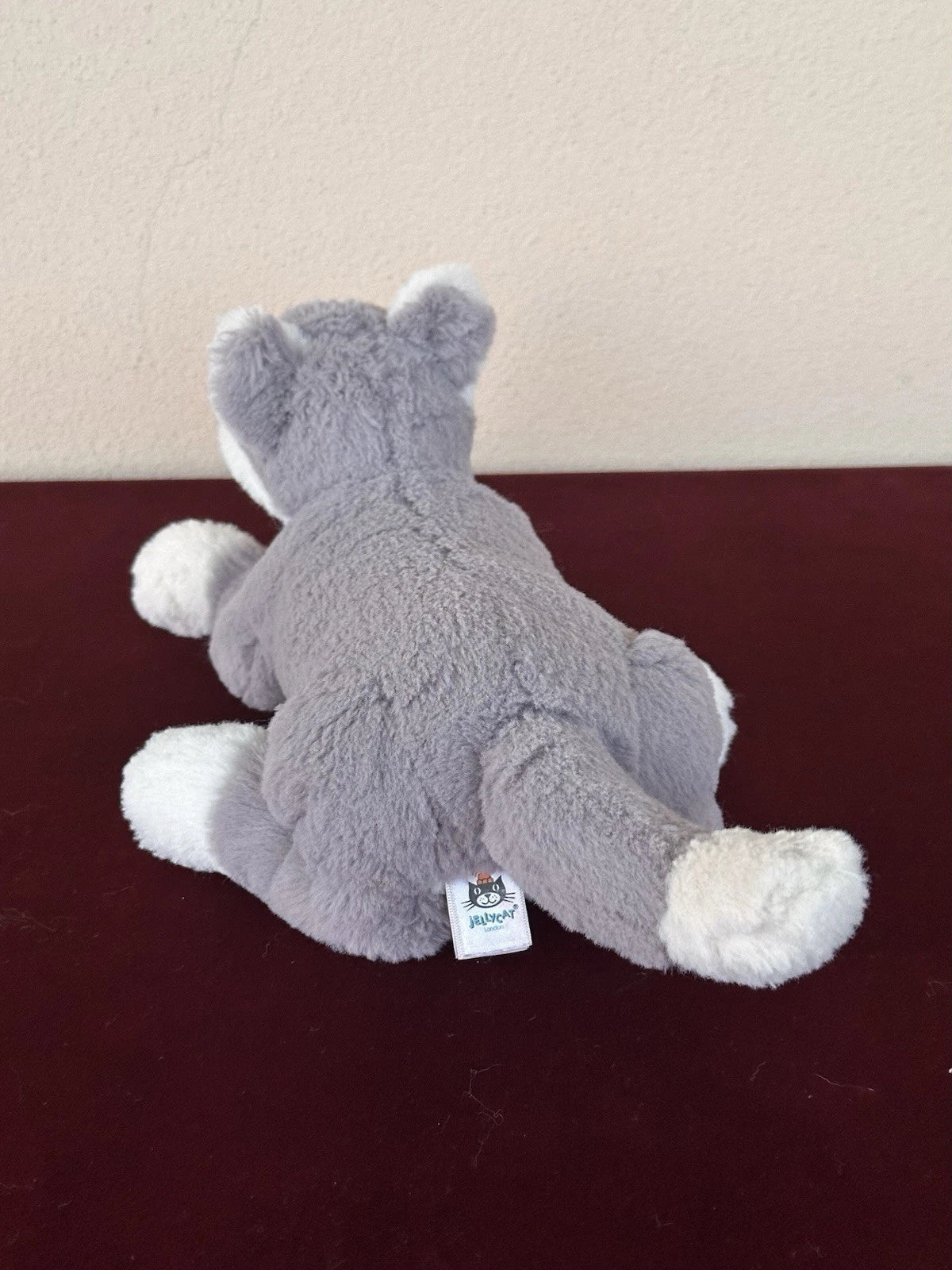 Peluche Jellycat Little Hudson Husky giocattolo morbido sdraiato piccolo cucciolo cane pensionato