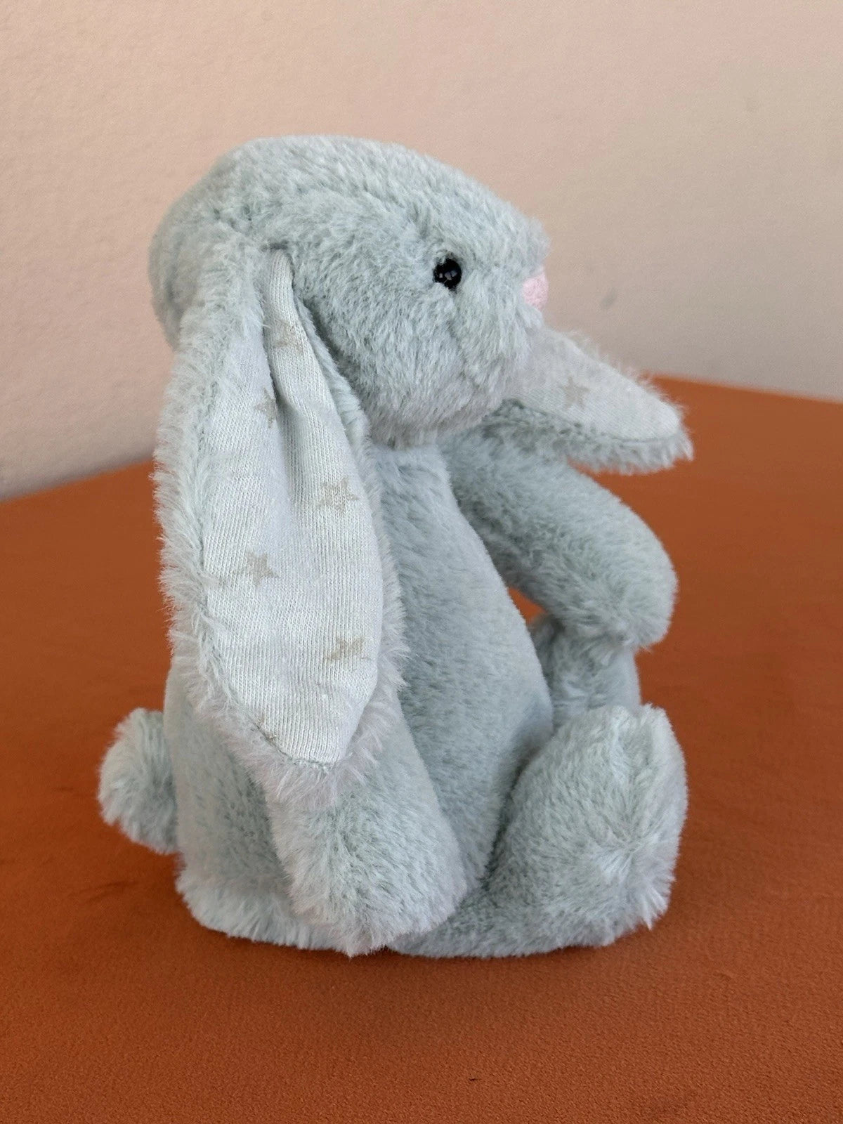 Jellycat Small Bashful Sparklet Bunny Sage Green with Silver Stars Rabbit