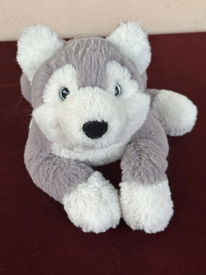 Peluche Jellycat Little Hudson Husky giocattolo morbido sdraiato piccolo cucciolo cane pensionato