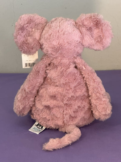 NUOVO Jellycat Charmed Marcella Mouse nuovo con etichette rosa polvere testurizzato topi morbidi ritirato-