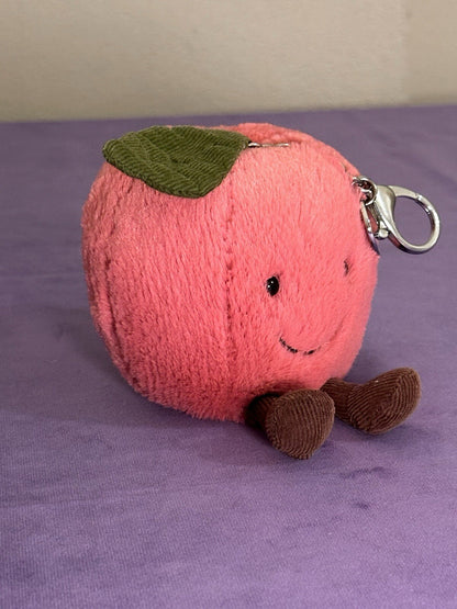Charm borsa ciliegia Jellycat divertente nuovo senza etichette frutta cibo ciliegie giocattolo morbido raro-