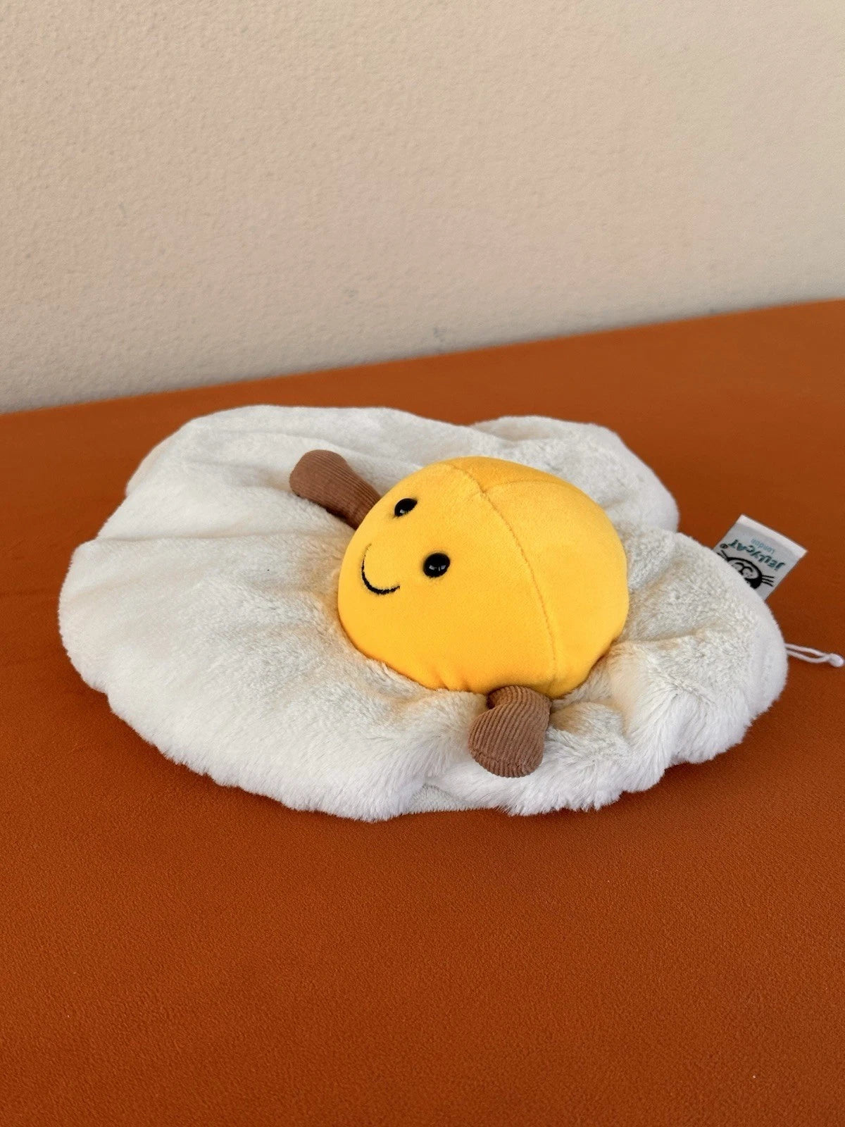 Jellycat Amuseable Fried Egg BNWOT Rare Retired Collectible Soft Toy Plush