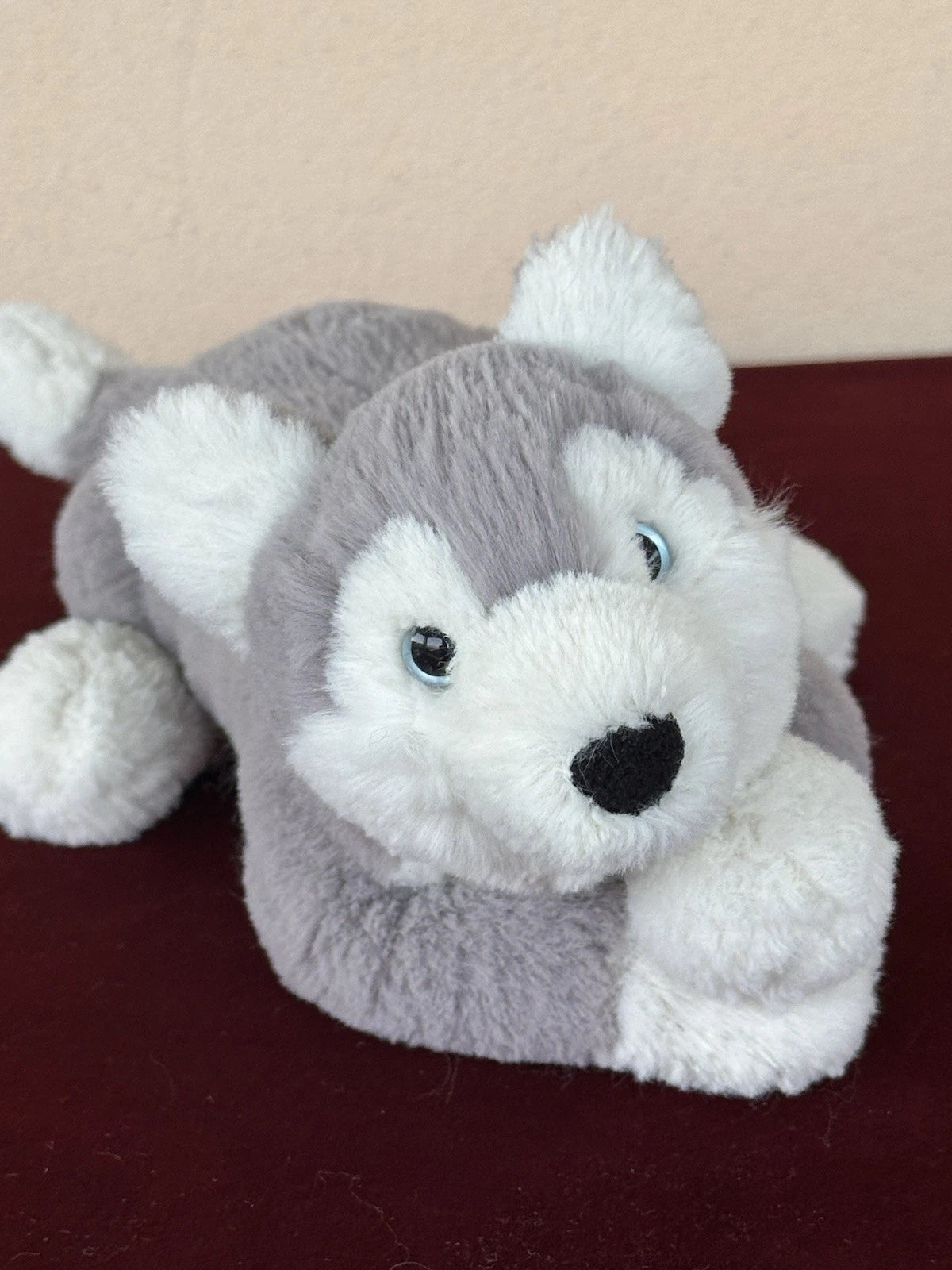 Peluche Jellycat Little Hudson Husky giocattolo morbido sdraiato piccolo cucciolo cane pensionato