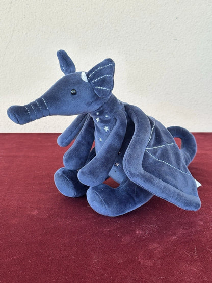 Jellycat Moonlight Dragon raro drago vellutato blu navy in pensione giocattolo morbido peluche