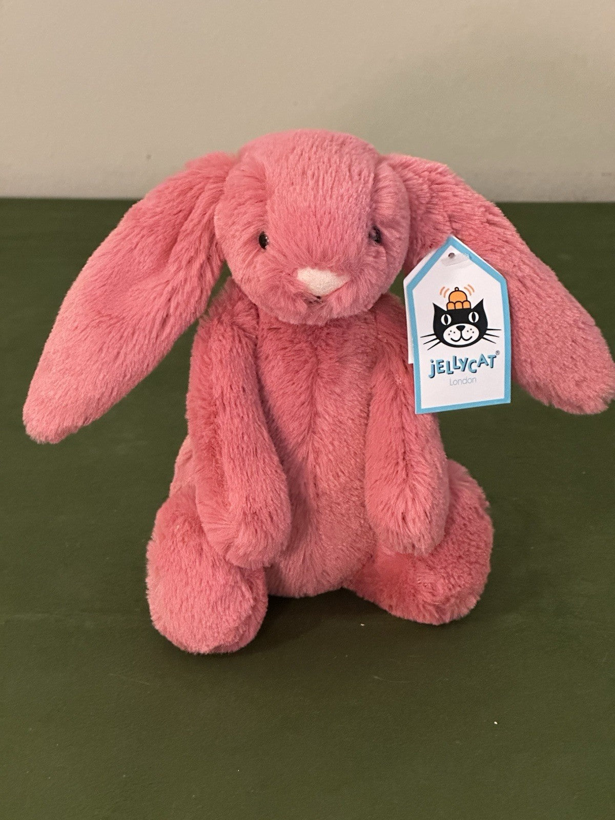 NUOVO coniglietto Jellycat Small Bashful Cerise nuovo con etichette rosa coniglio ciliegia raro ritirato 12"-
