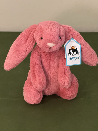 NUOVO coniglietto Jellycat Small Bashful Cerise nuovo con etichette rosa coniglio ciliegia raro ritirato 12"-