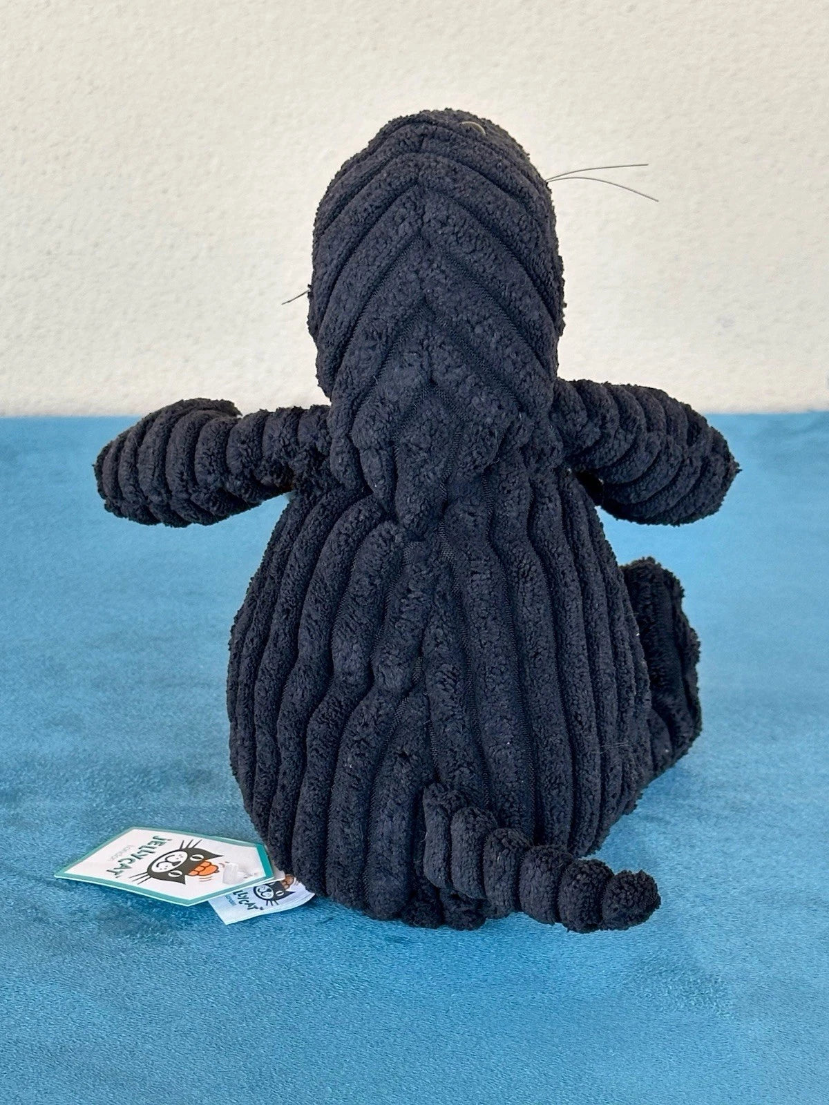 NUOVO Jellycat Small Cordy Roy Mole nuovo con etichette giocattolo morbido 9" nero velluto a coste