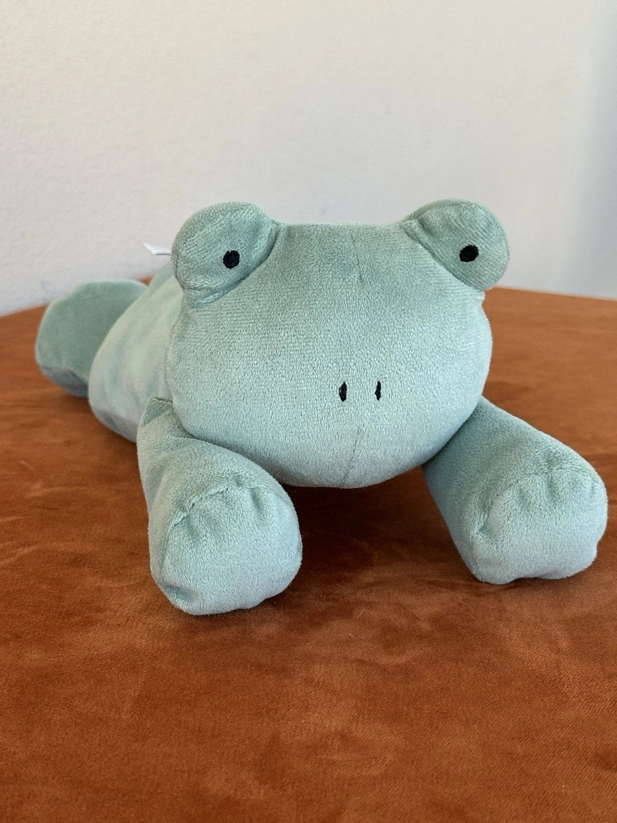 Jellycat Dozydou Frog nuovo senza etichette raro giocattolo morbido verde salvia vellutato ritirato