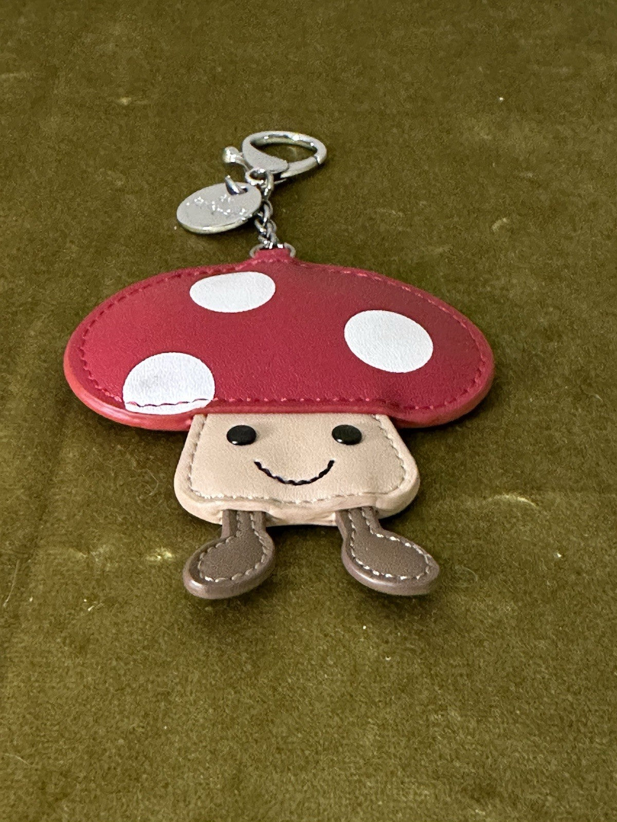 Charm borsa funghi Jellycat Amuseables nuovo senza etichette portachiavi in pelle portachiavi ritirato-