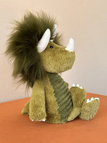 Jellycat Snagglebaggle Dennis Dino Rare Retired Prehistoric Green Dinosaur Plush
