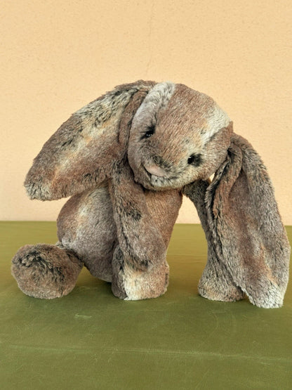 Jellycat Medium Bashful Cottontail Bunny nuovo senza etichette Woodland raro coniglio ritirato