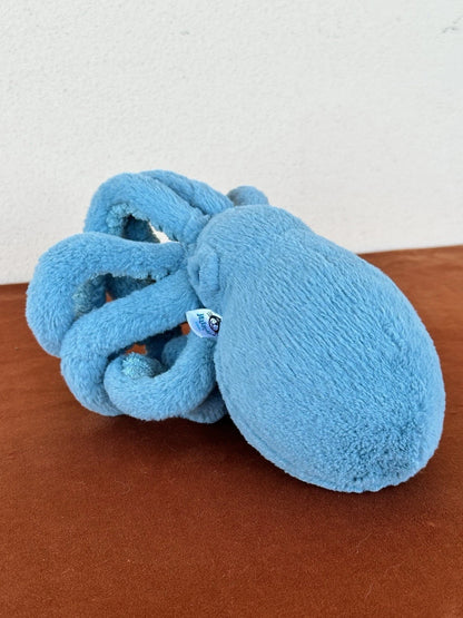 Peluche Jellycat Little Sol Calamaro Piccolo Calamaro Blu Giocattolo Morbido Ritirato Raro Occhi Blu