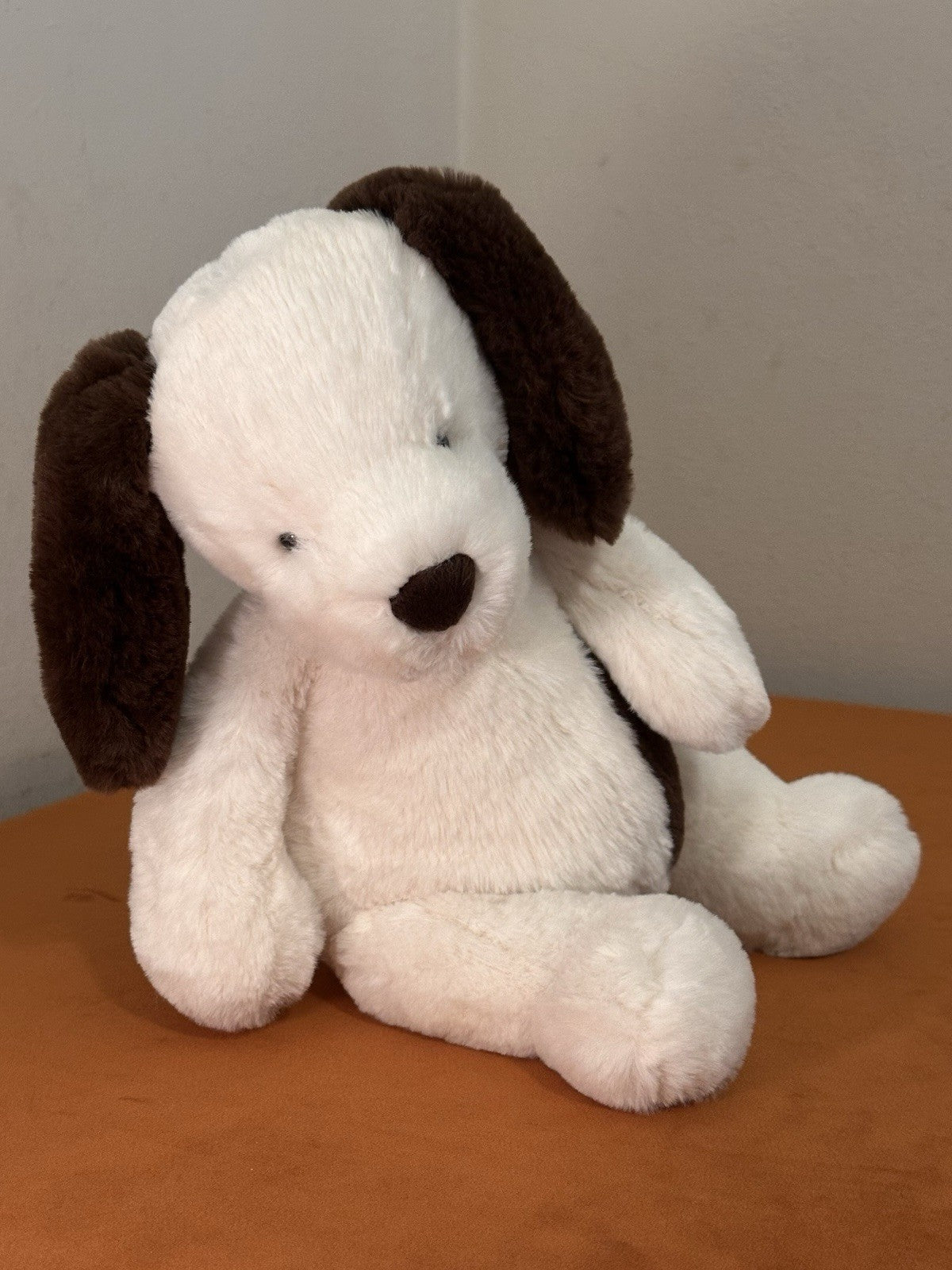 Peluche Jellycat Medium Puffles cucciolo crema e cane marrone cucciolo giocattolo morbido ritirato raro-