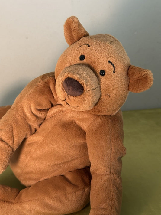NUOVO Jellycat Rumpletum Bear Nuovo con etichette Marrone Scamosciato Orso Giocattolo Morbido Beanie Ritirato 14"-