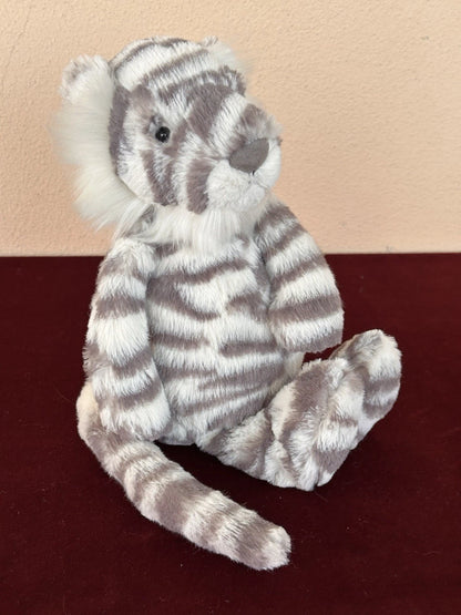 Jellycat Medium Bashful Sacha Snow Tiger BNWOT Rare Retired Big Cat Plush Toy