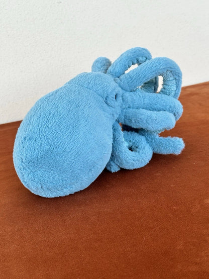 Peluche Jellycat Little Sol Calamaro Piccolo Calamaro Blu Giocattolo Morbido Ritirato Raro Occhi Blu