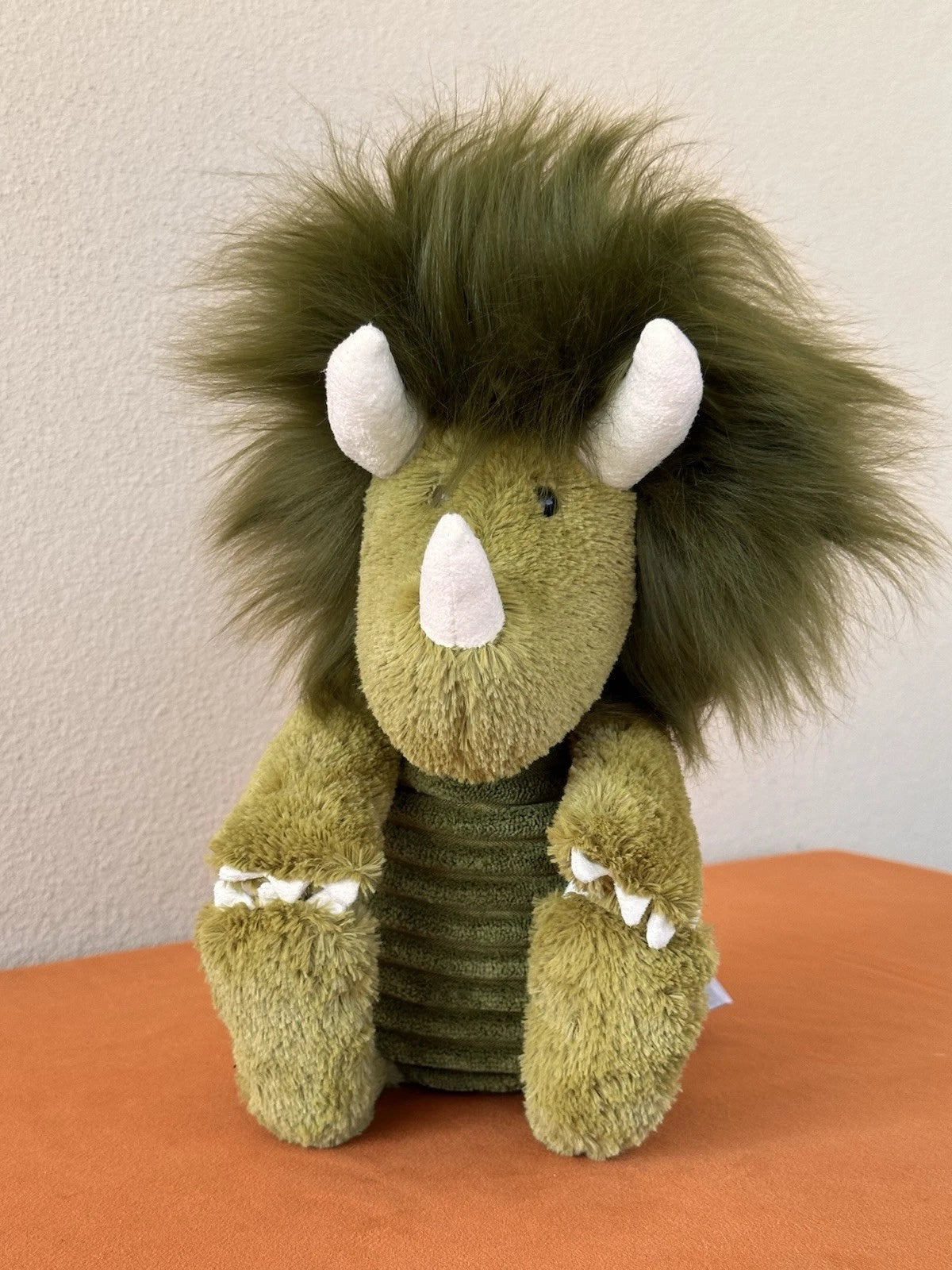 Jellycat Snagglebaggle Dennis Dino Rare Retired Prehistoric Green Dinosaur Plush