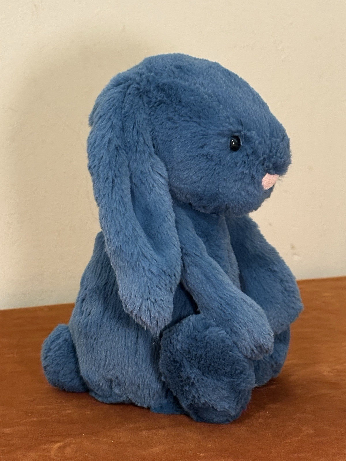 Peluche Jellycat Medium Bashful Mineral Bunny Blu Benzina Raro Coniglio Giocattolo Morbido-