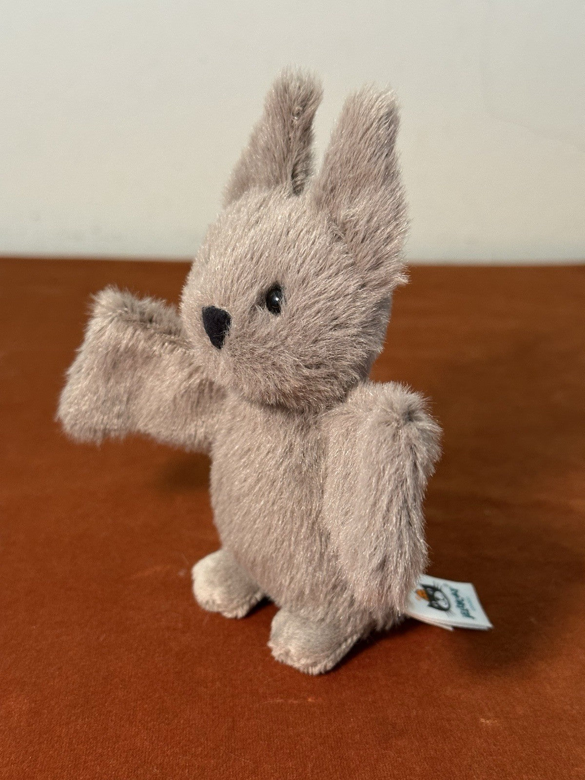 Pipistrello Jellycat Fluffy nuovo con etichette piccolo Nocturne bambino grigio 12 cm estremamente raro ritirato-