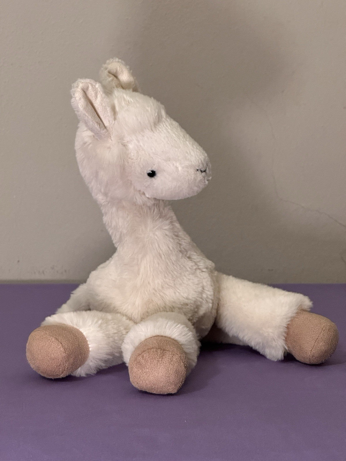 Peluche giocattolo Jellycat Small Dillydally Lama nuovo senza etichette crema extra morbido raro ritirato-