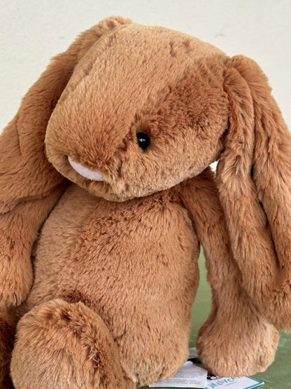New Jellycat Medium Bashful Golden Bunny BNWT Retired Warm Brown Rabbit Plush