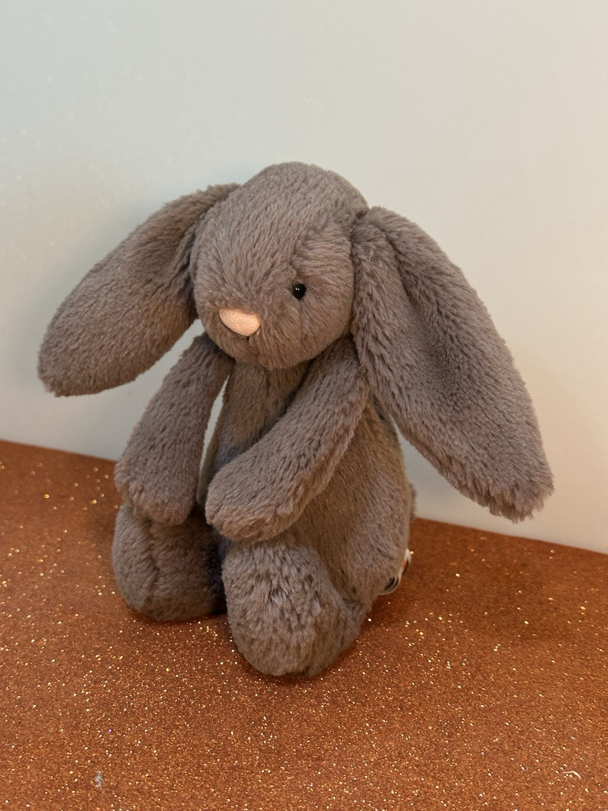 Peluche coniglietto tartufo Jellycat piccolo timido ritirato raro coniglio marrone freddo-