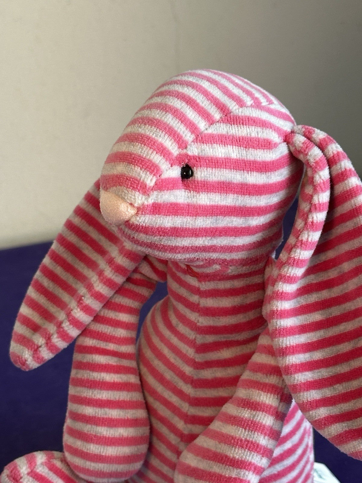 Jellycat Edizione Speciale Bashful Bon Bon Bunny Stripped Rosa Grigio Raro Ritirato-