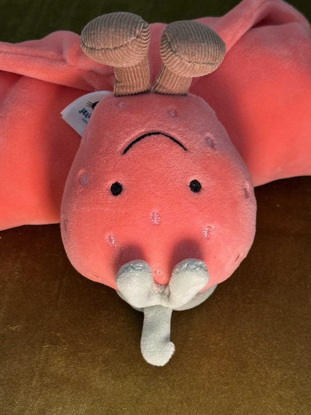 Jellycat Succhietto Fragola Divertente Nuovo Senza Etichetta Morbido Rosa Trapuntino Raro Ritirato-