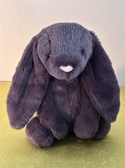 NUOVO Jellycat Medium Bashful Inky Bunny nuovo con etichette grigio scuro coniglio ritirato raro peluche-