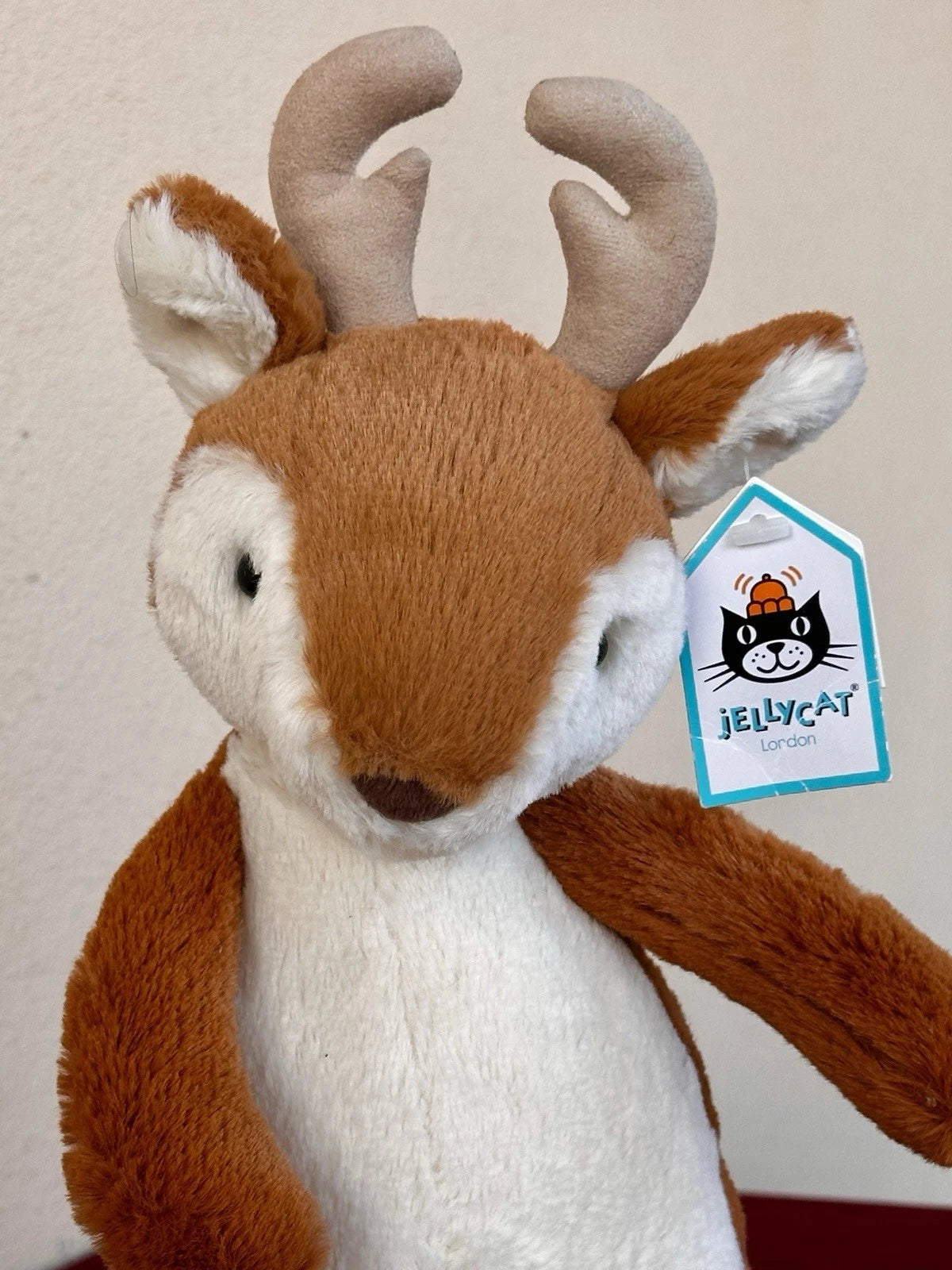 New Jellycat Medium Bobkin Reindeer BNWT Woodland Winter Deer Retired Rare Plush