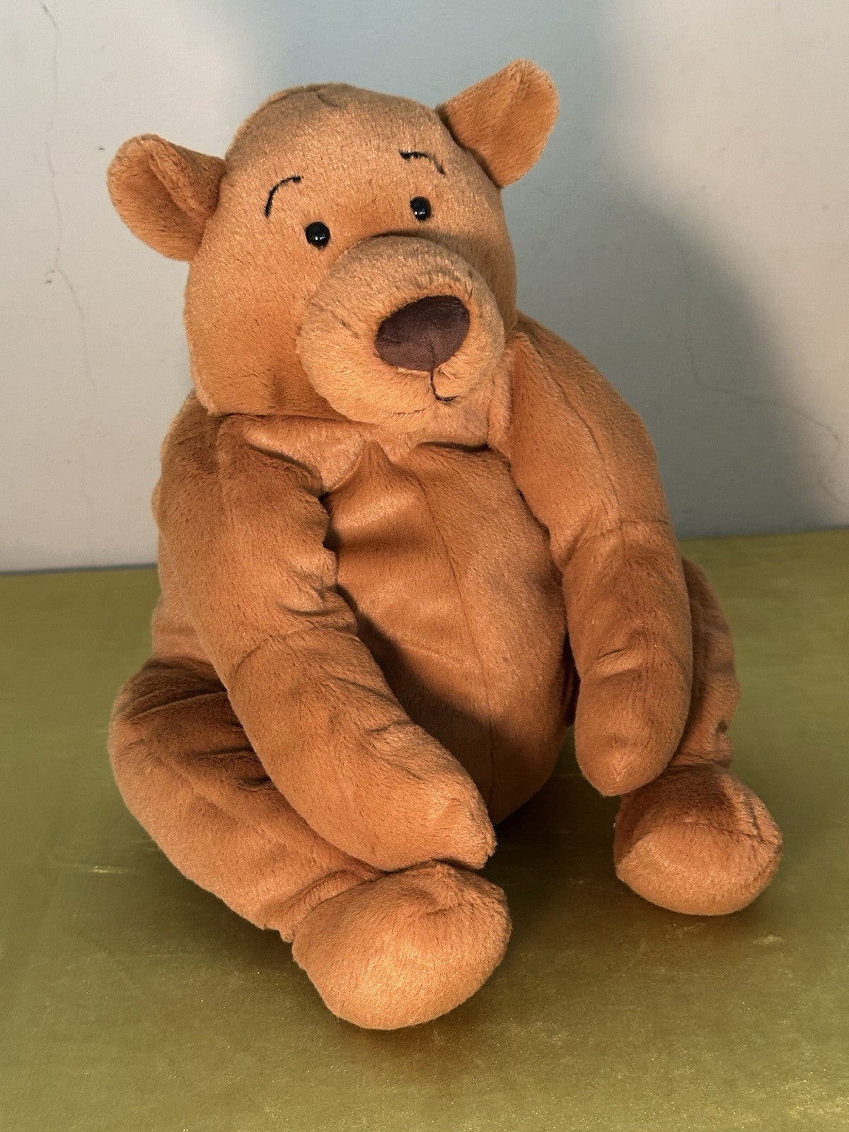 NUOVO Jellycat Rumpletum Bear Nuovo con etichette Marrone Scamosciato Orso Giocattolo Morbido Beanie Ritirato 14"-