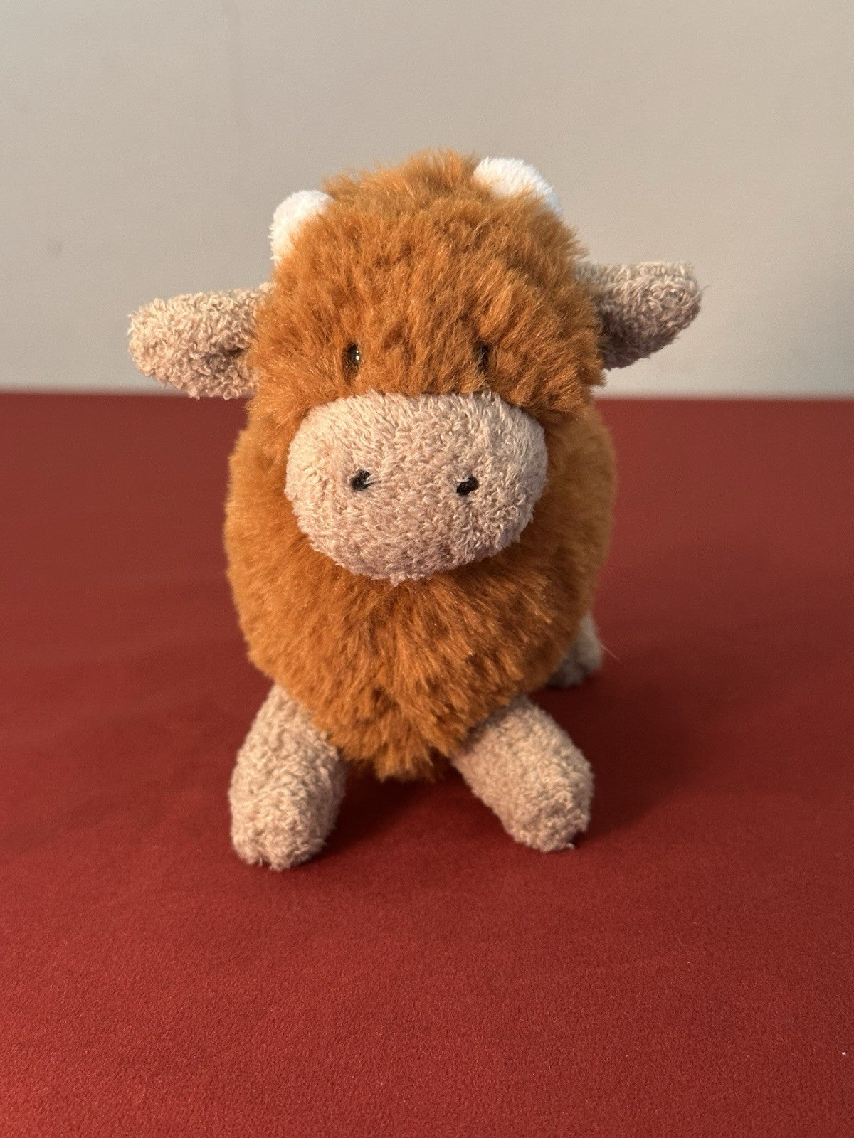 Peluche Jellycat Farm Friends Highland Cow nuovo senza etichette peluche giocattolo morbido vitello-